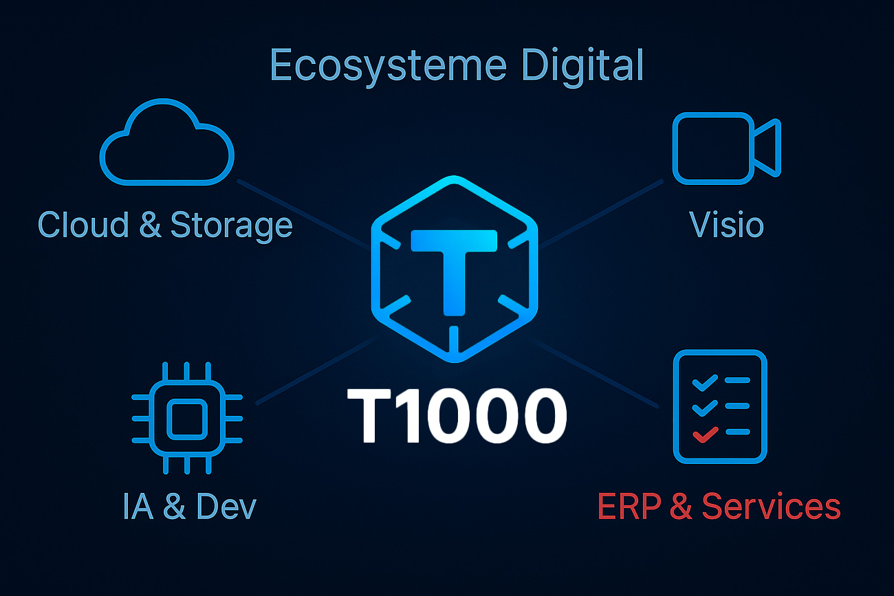 Digital ecosystem illustration
